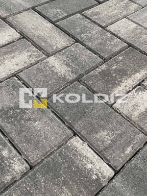 Брусчатка Колдиз Прямоугольник 200х100х50 Колор микс Оникс Черная